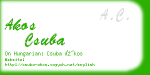 akos csuba business card